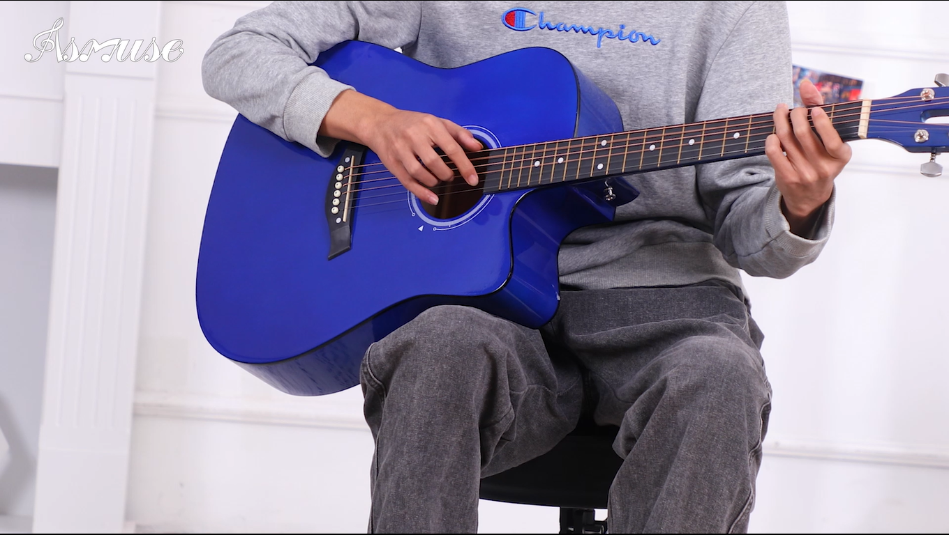 Amazon.com: Asmuse 41 Inch Acoustic Guitar, Premium Solid Wood