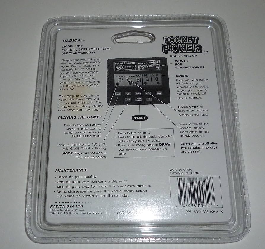 [新品未開封] Radica ポケットポーカー ロイヤルフラッシ3000 Vintage Radica Pocket Poker Royal Flush 3000 Electronic