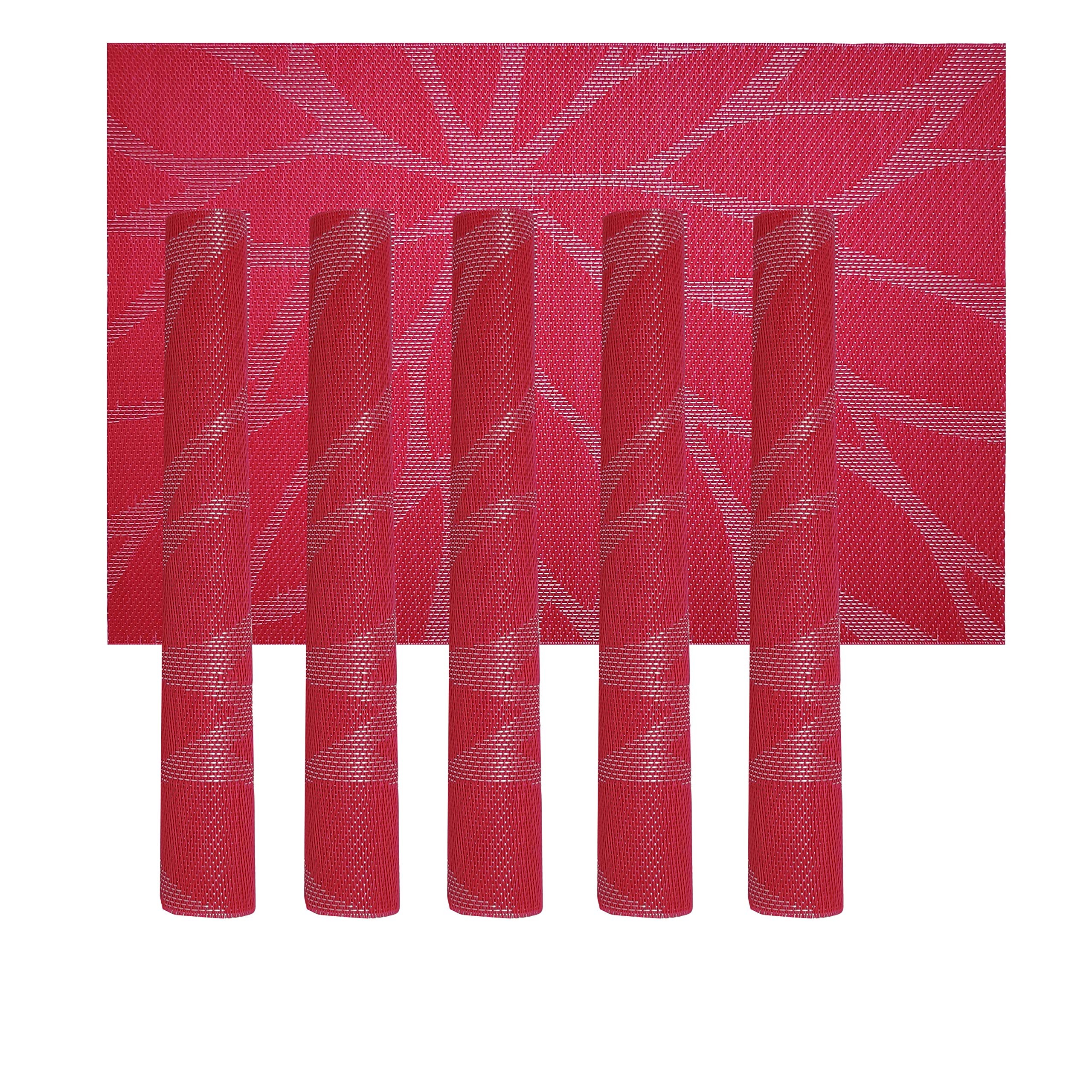 MK Home Dinner Placemats Petal Print Paradise Pink Multi Colour PVC Dinner Table placemats. Pack of 6