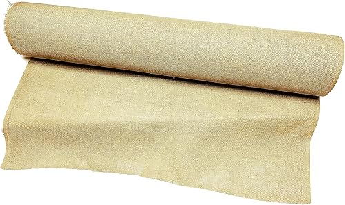 Rollo de tela de arpillera  46-48 pulgadas de ancho x 60 pies de largo  Rollo de tela de arpillera de yute tejido apretado  Ideal para corredores de