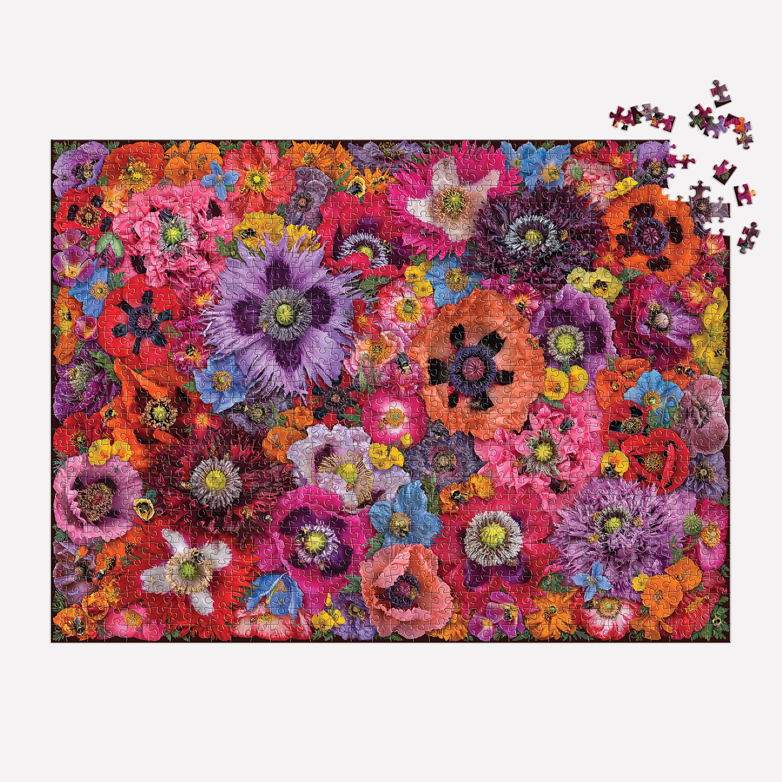 Amazon.com: Galison Bees in The Poppies 1000 Piece Puzzle