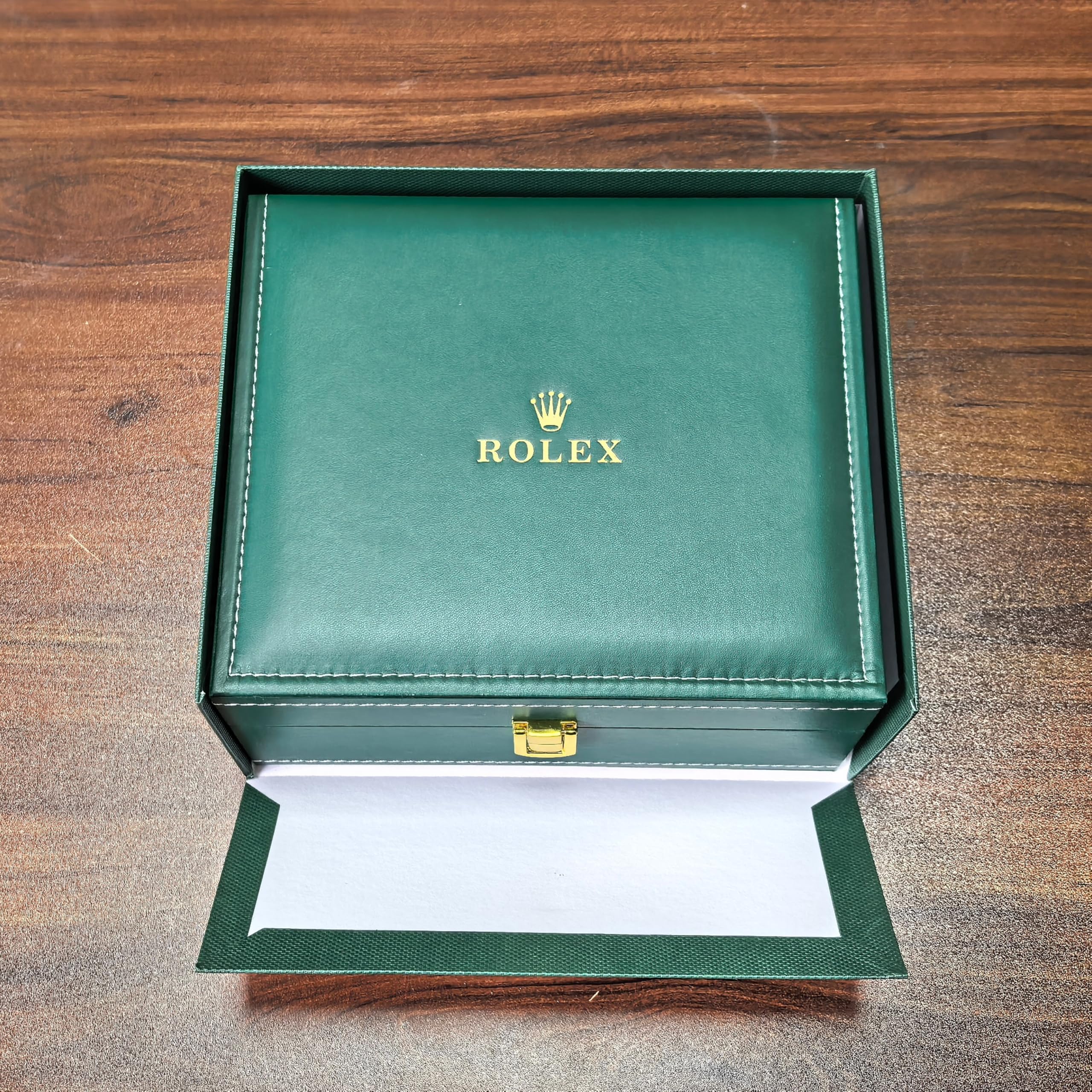 Scatola Gioielli Uomo Custodia Archiviazione Orologio Verde Pelle PU Porta Orologio Espositore per Rolex Yacht-Master