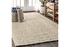 JONATHAN Y NRF102B-8 Pata Hand Woven Braided Jute Rug, Rustic Farmhouse, Easy-Cleaning, for Any Room