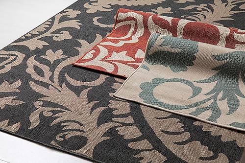 Vista 32 de Alysia - Alfombra de interior y exterior beige y crema, 3 pies 6 pulgadas x 5 pies 6 pulgadas