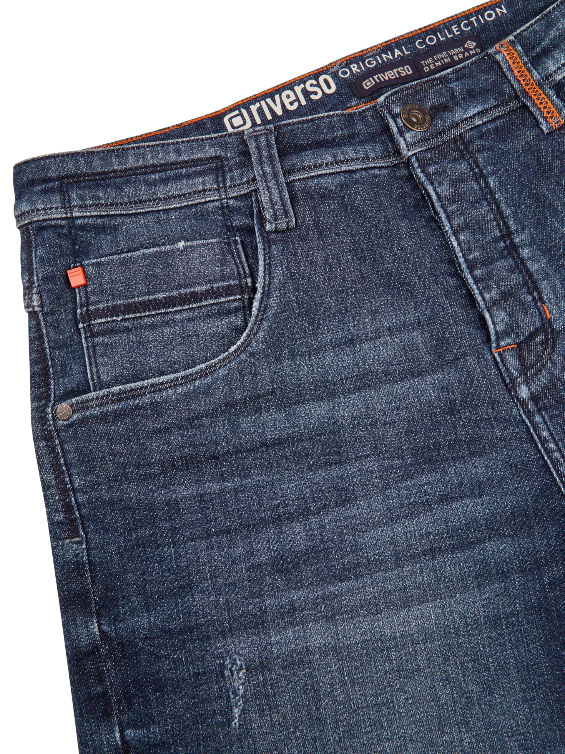 riverso RIVTom Pantalones vaqueros cortos para hombre, corte regular, algodón, bermudas, negro, gris y azul, w30, w31, w32, w33, w34, w36, w38, w40, w42
