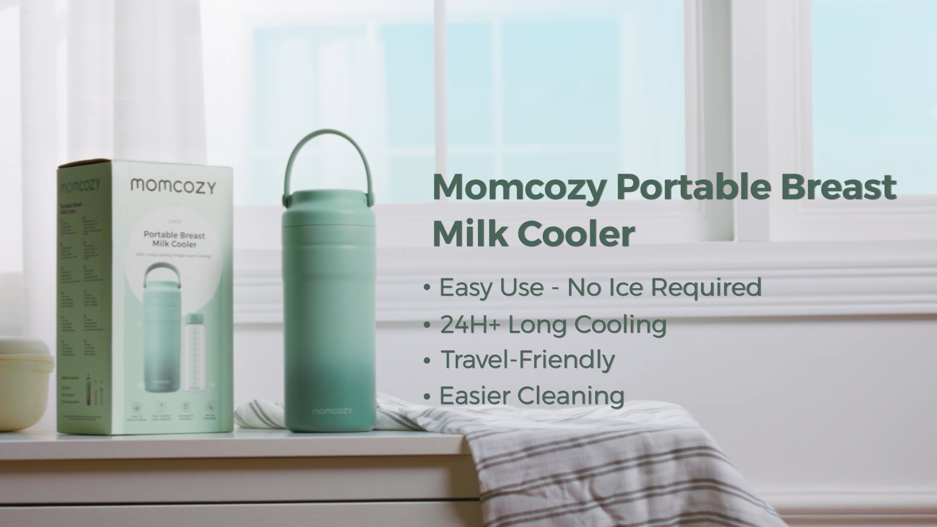 Momcozy Portable Breast Milk Cooler for Travel, 24H Ice-Free