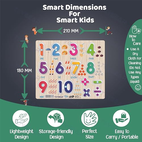 Image of Number Eco Friendly Materials Wooden Learning Toys Puzzle for Brain Training /jorky Cutting Puzzle for Home /School /Non-Toxic /Education Memory Games for Baby Boy and Girl