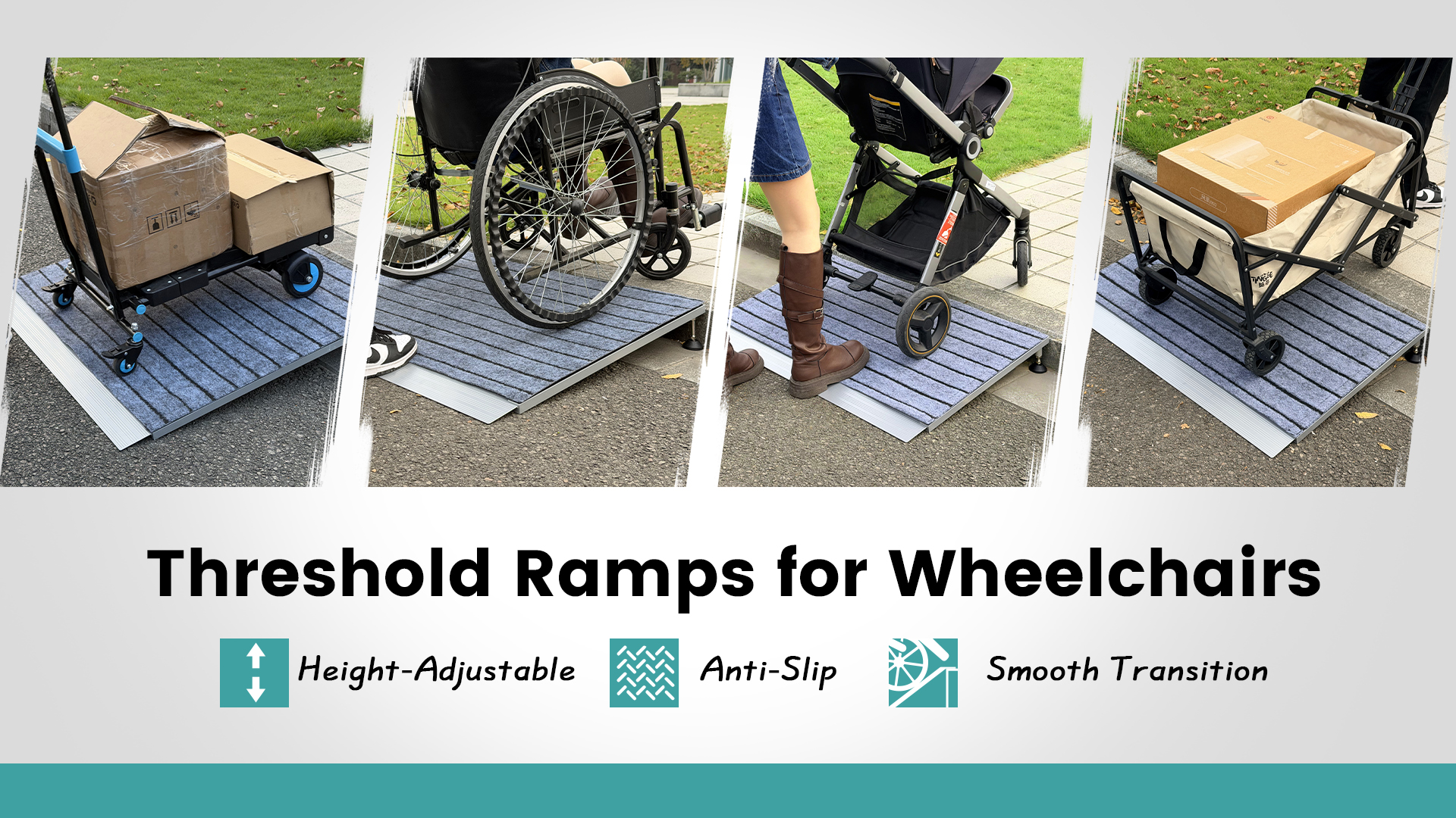 Amazon.com: Nuvium Threshold Ramps for Wheelchairs, Adjustable
