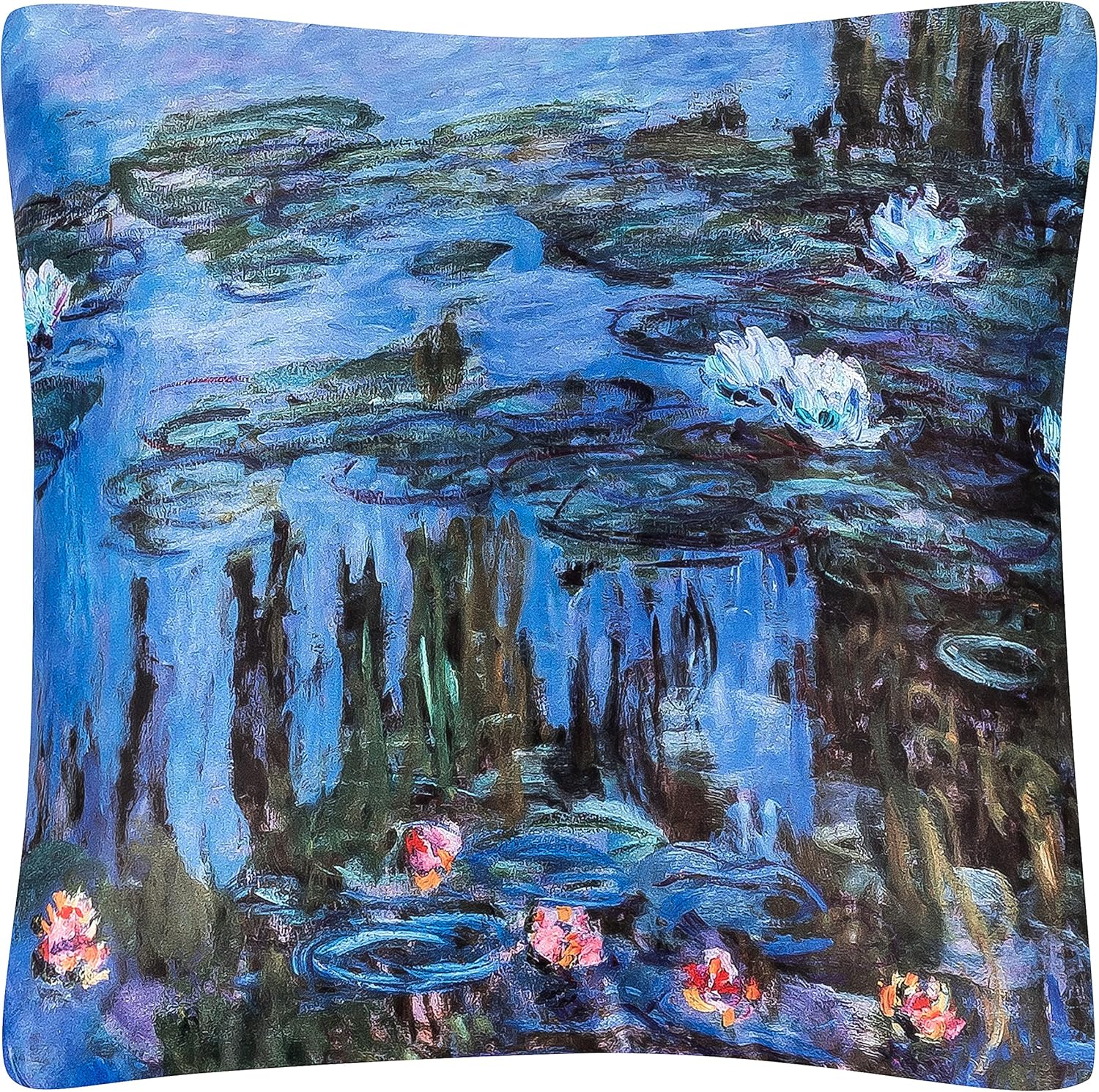 Von LILIENFELD Cojín Decorativo con Motivos artísticos Claude Monet : Nenúfar 40 x 40 cm Cojín para sofá Casa Deco Funda de cojín para salón con Relleno Impreso por ambas Caras