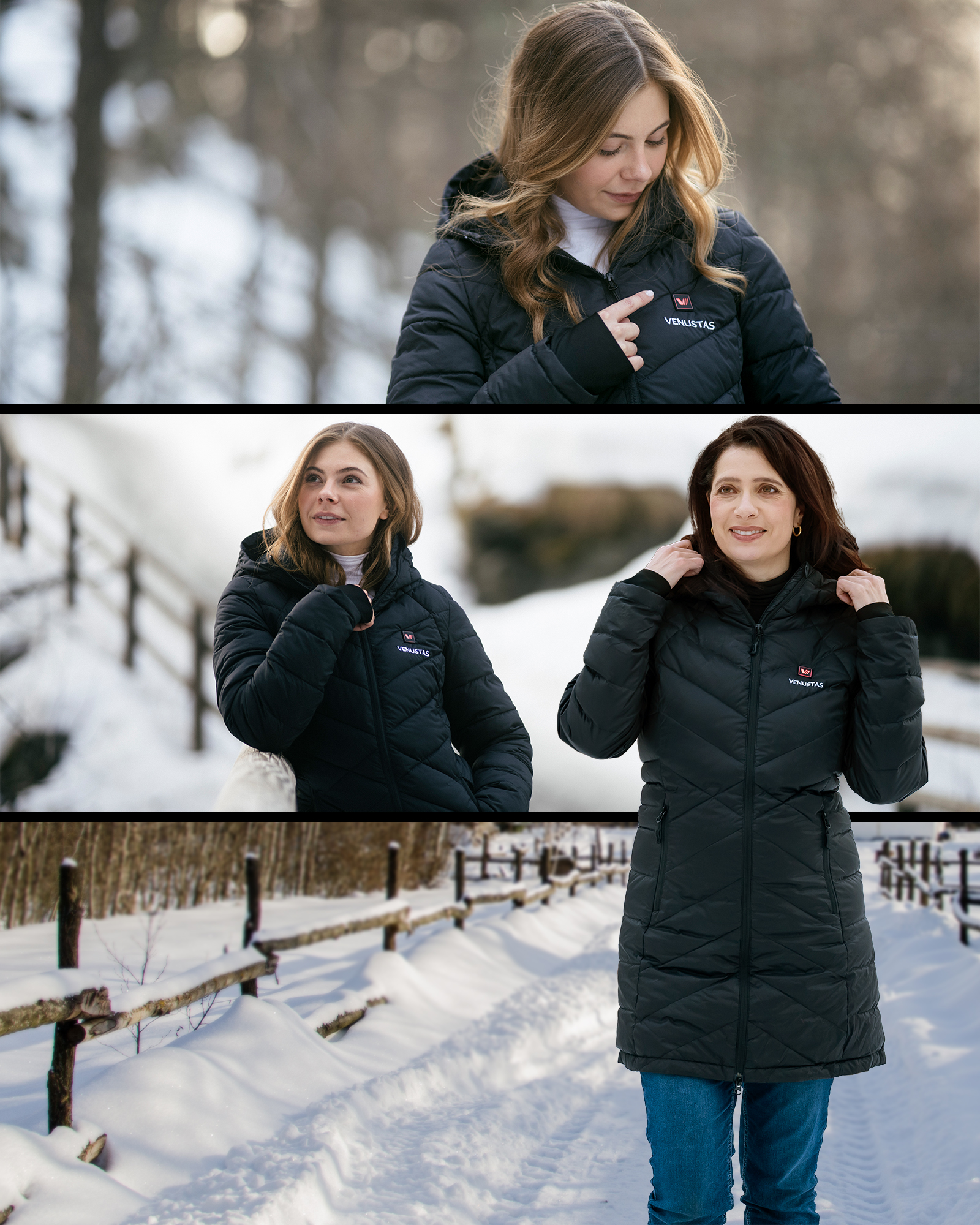 Amazon.com: Venustas Women's Long Heated Down Jacket with Battery