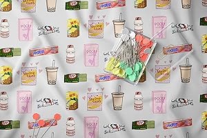 Subtle Asian Traits Bubble Tea Boba Face Mask Fabric By the Yard