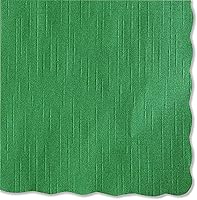 Vista 1 de Hoffmaster Manteles individuales de color liso con borde festoneado, 9.5 X 13.5, verde cazador, 1000/cartón
