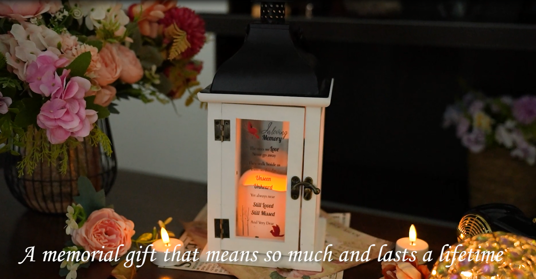 Memorial Lantern With Flameless LED Candle – Thoughtful Sympathy Gift For Loss Of Loved One, Mother, Father, Or Friend