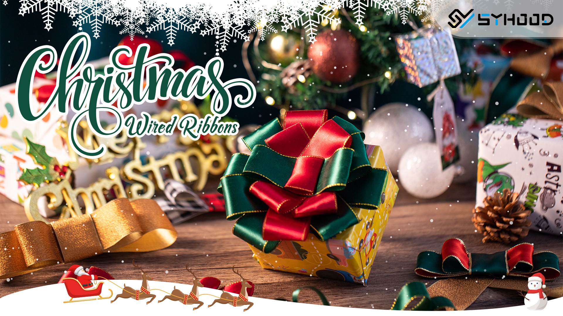 Unittype 2 Rolls 24 Yards Christmas Candy Cane Glitter Ribbons 2.5 Inch Stripes Glitter Ribbons For Christmas Tree Decorations Xmas Gift Wired DIY Craft(Red, Green