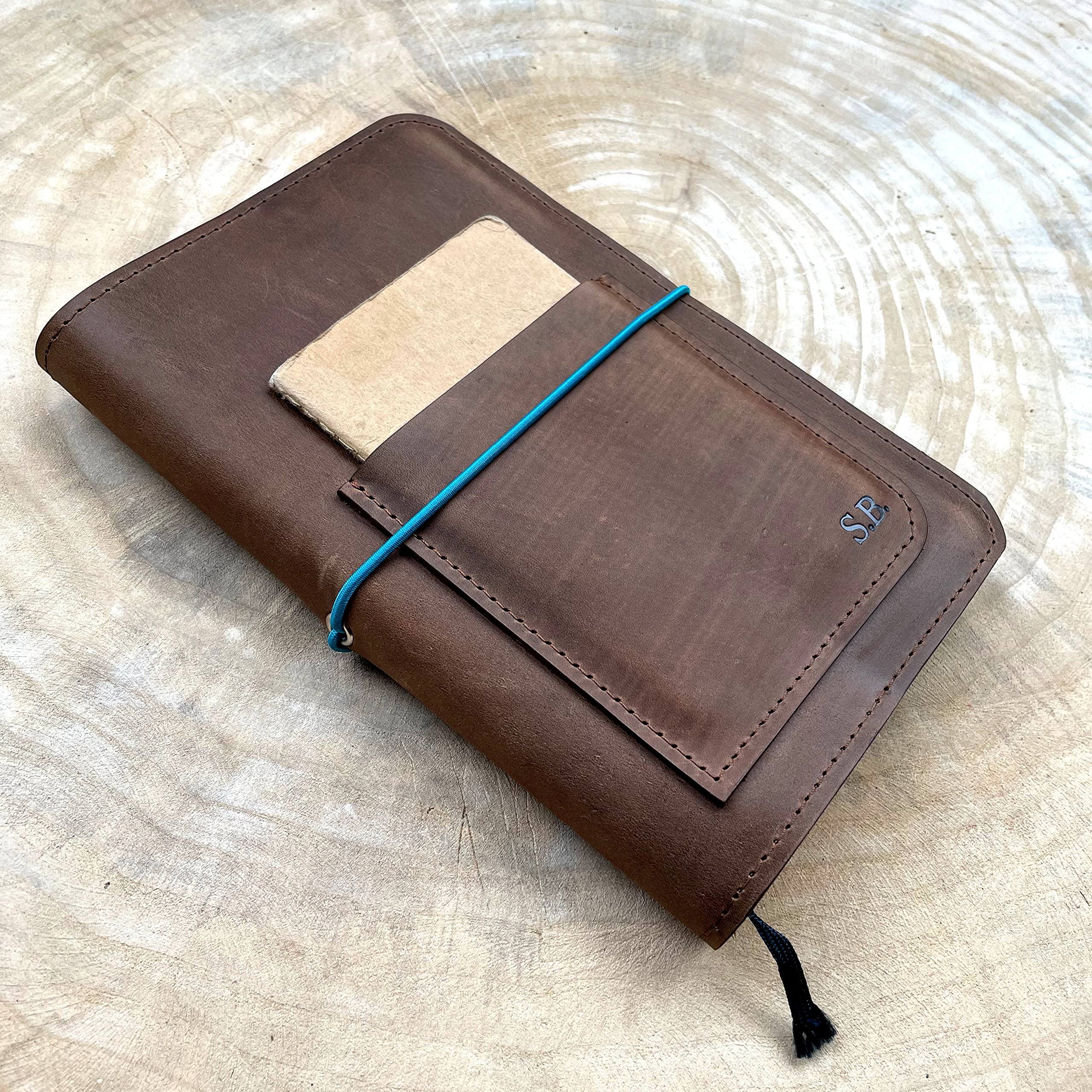 Leder Organizer A5 „PURA“ – Für Moleskine, Leuchtturm, Skizzenbuch & Kalender – Handgefertigt – Viele Farben