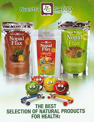 Miniatura 6 de Nuestra Salud Nopal Linen Seed Original Meal Plus - Semilla de lino molida para el mantenimiento de una buena salud - 1 libra1601oz - Mezcla 100