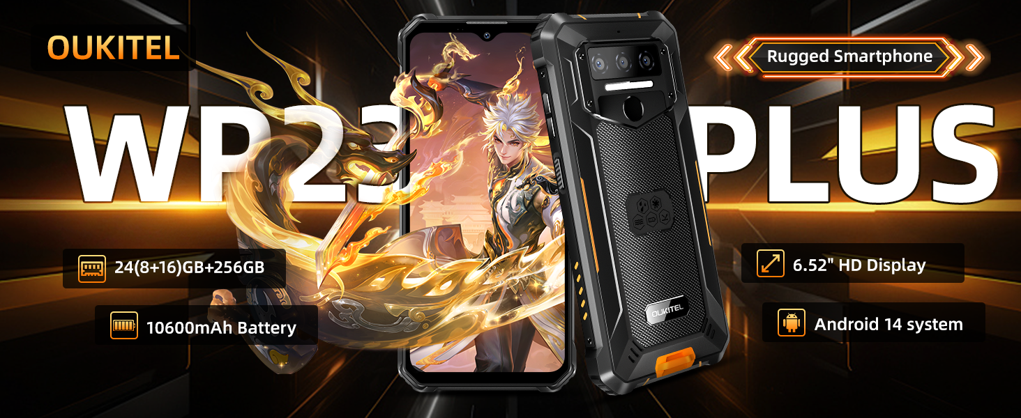 OUKITEL オウキテル/スマートフォン/WP23/352984870650818/Bランク/67【中古】 Amazon | OUKITEL WP23 タフネススマホ 本体 Android 13-7GB RAM
