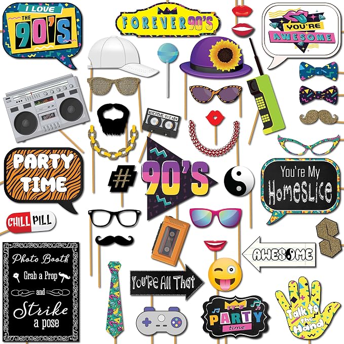 90s photo booth props