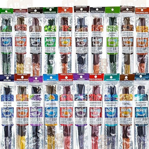 Miniatura 4 de AromaBlu - Incienso sumergido a mano de 11 pulgadas, paquete de 3 (10 varillas por paquete) - Elige tu aroma (copalo)