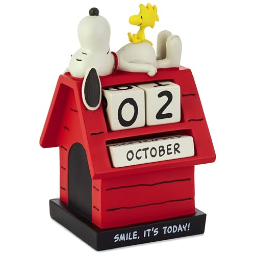 Hallmark Perpetual Calendar SNOOPY & WOODSTOCK Calendar Calendar Blocks Novelty Calendar Doghouse Red