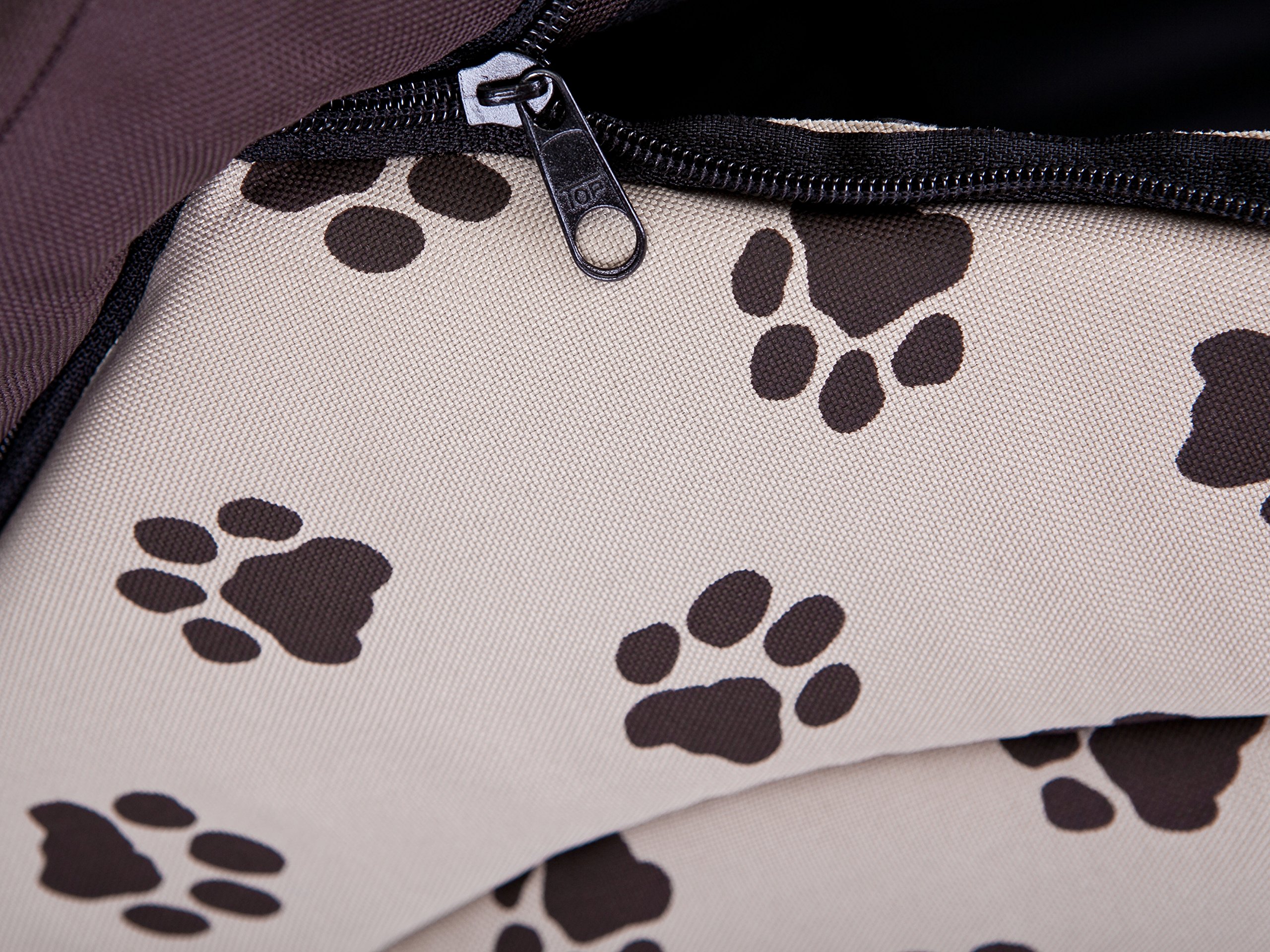 HobbyDog Domek dla Psów i Kotów Średni 44 x 38 x 45 cm Beżowy z Wyjmowanym Dachem