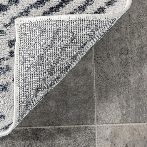 Miniatura 8 de nuLOOM Antonella - Alfombra abstracta moderna de laberinto de 5 x 8 pies, color azul