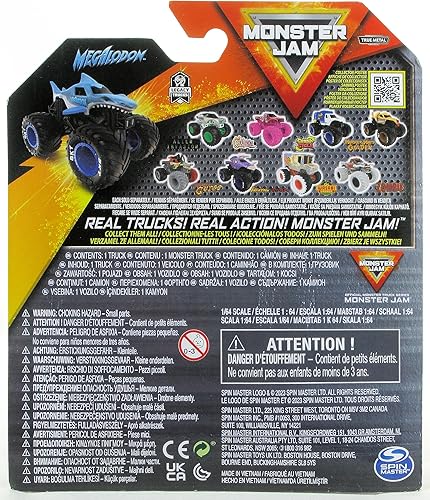 Miniatura 9 de Monster Jam 2023 Spin Master 164 Camión fundido a troquel Serie 31 Legacy Trucks Megalodon