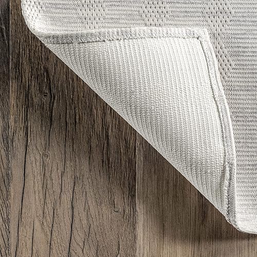 Miniatura 8 de nuLOOM FAE - Alfombra lavable a máquina, con formas geométricas, 4 x 6, color beige