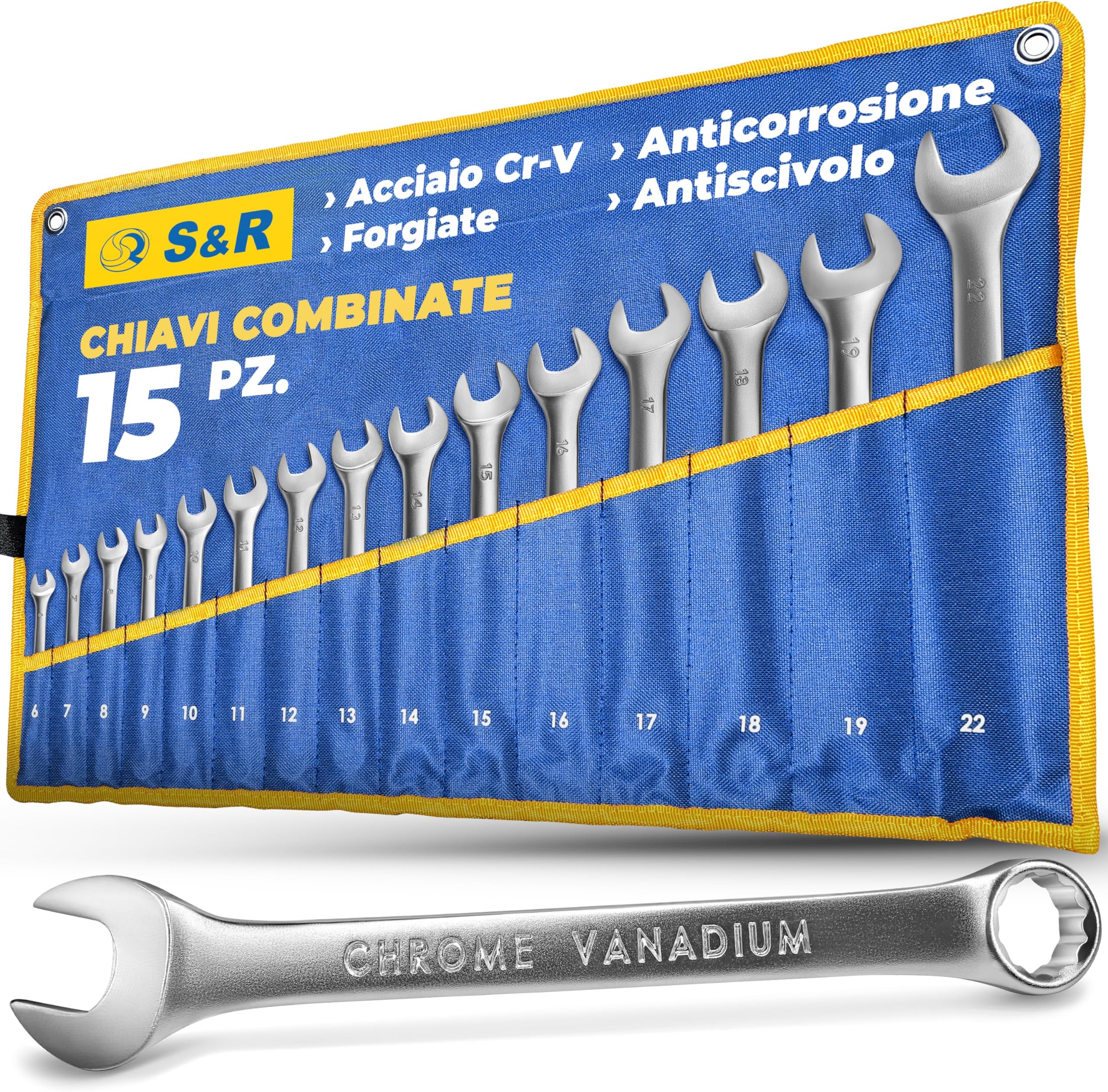 Set Chiavi Combinate BGS Technic 6-22 Mm - 12 Pezzi, Cromate, Portachiavi Incluso - Foto 8