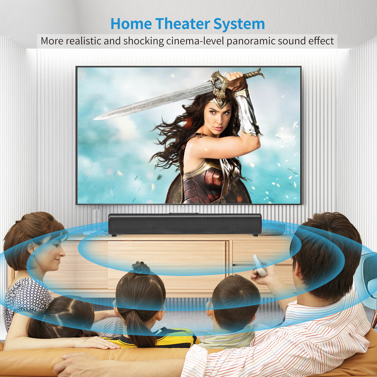 OXS Thunder Lite Barra De Sonido Para Gaming Y TV, Sonido Envolvente Virtual, Doble Tubo De Graves, Diseño Compacto, Compatible Con HDMI, AUX, óptico Y Bluetooth 5.0