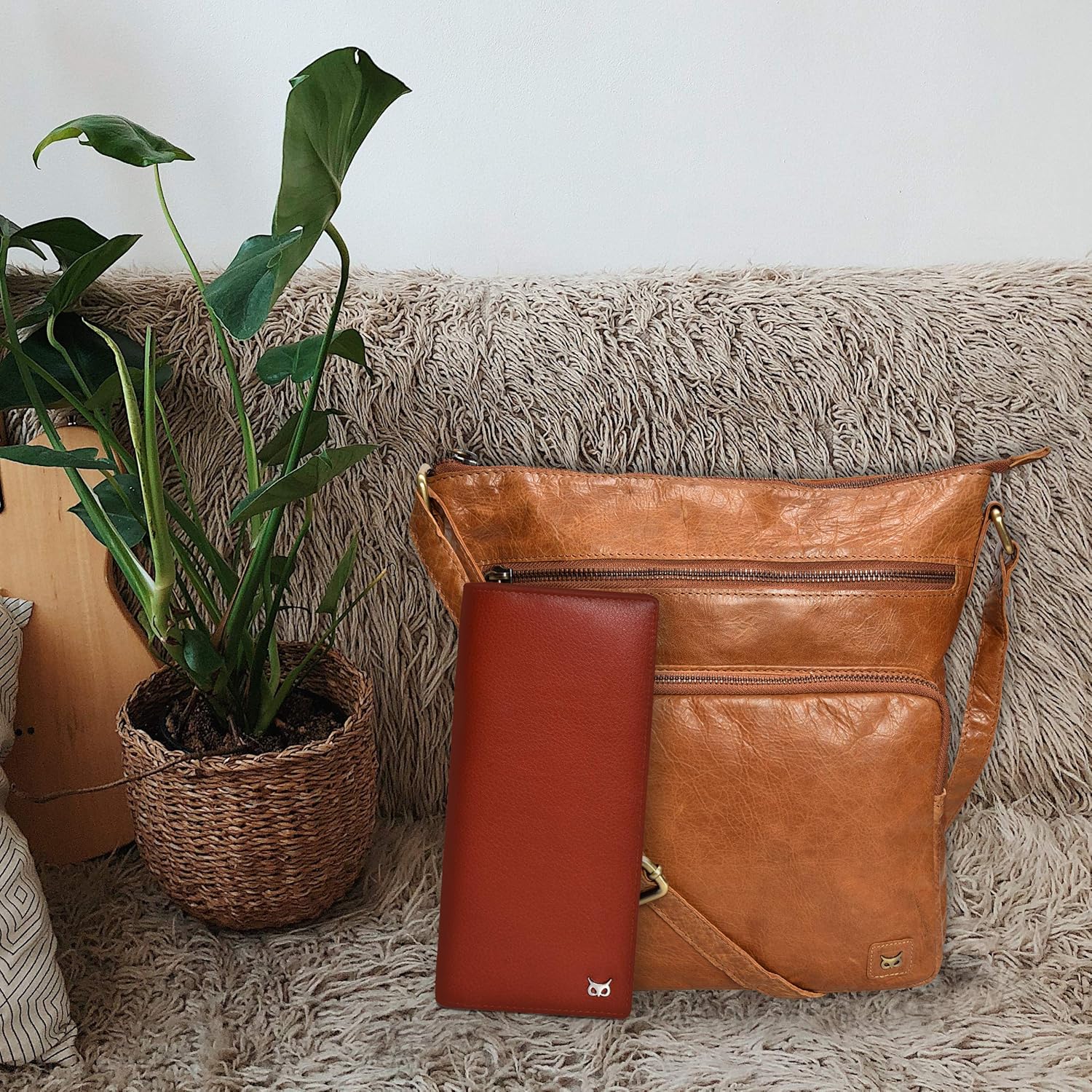 Genuine Leather Crossbody Bags for Women Handmade Sling Shoulder Purse Stylish Travel Handbag with Full Adjustable Strap - Image 2