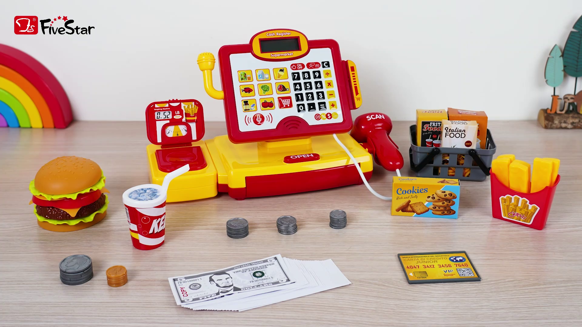 2026 Caja Registradora Juguetes de Madera con Calculadora de Escáner para Niños Niñas 3 Años, Juguetes de Tienda Juegos Simulación Regalos Educativos 2026 Caja Registradora Juguetes de Madera con Calculadora de Escáner para Niños Niñas 3 Años, Juguetes de Tienda Juegos Simulación Regalos Educativos