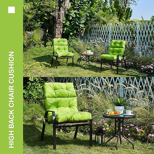 Miniatura 5 de Cojín para silla de respaldo alto para exterioresinteriores, impermeable, relleno de espuma de alto rebote para silla Adirondack, cojín de