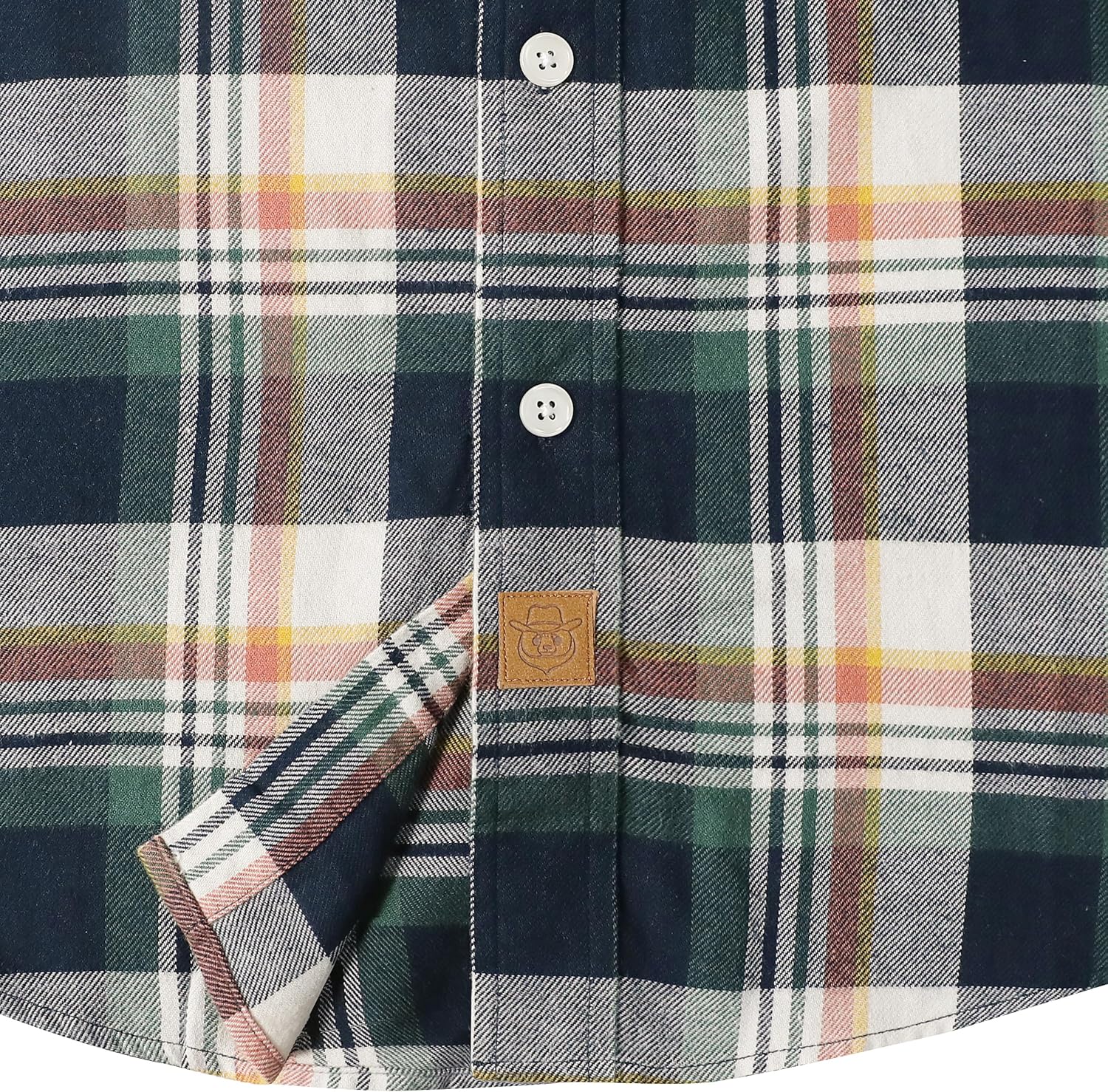 Dubinik® 6 oz Flannel Shirt for Men Plaid Mens Button Down Long Sleeve Shirts Cotton Casual - Image 5