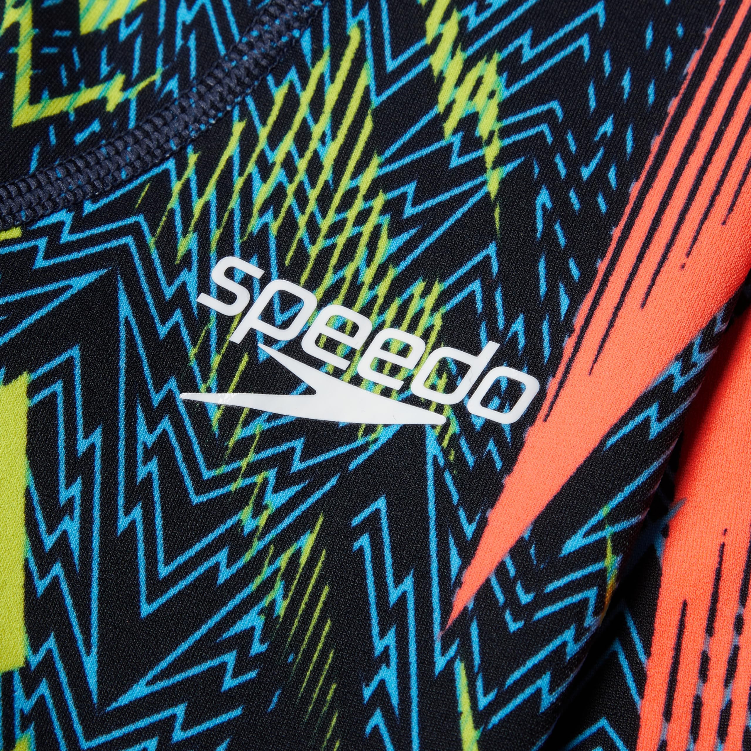 Speedo Fastskin Junior Endurance+ Max - Bañador de cintura alta para niños, color azul y rojo