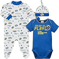 Vista 16 de Gerber Conjunto de regalo unisex para bebé con pies de equipo de la NFL para dormir y jugar