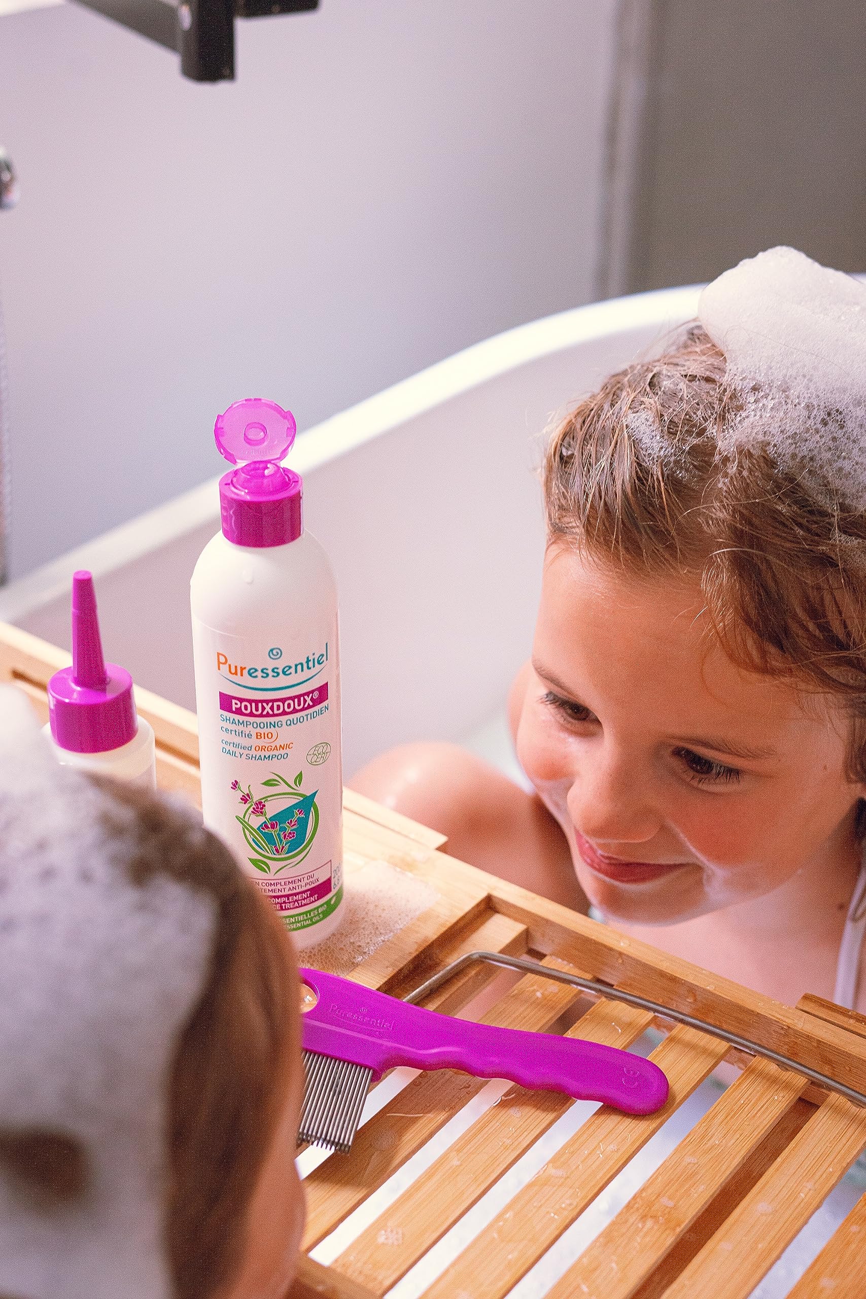 Puressentiel–Anti-Laüse Set-Lotion 100 ml mit Kamm+Shampoo Poudoux 200 ml+Memory-Spiel–Wirkstoff 100 Prozent natürlichen Ursprungs–Spielerisch entfernt Läuse, Larven, Nissen–Wirkt in 10 Minuten