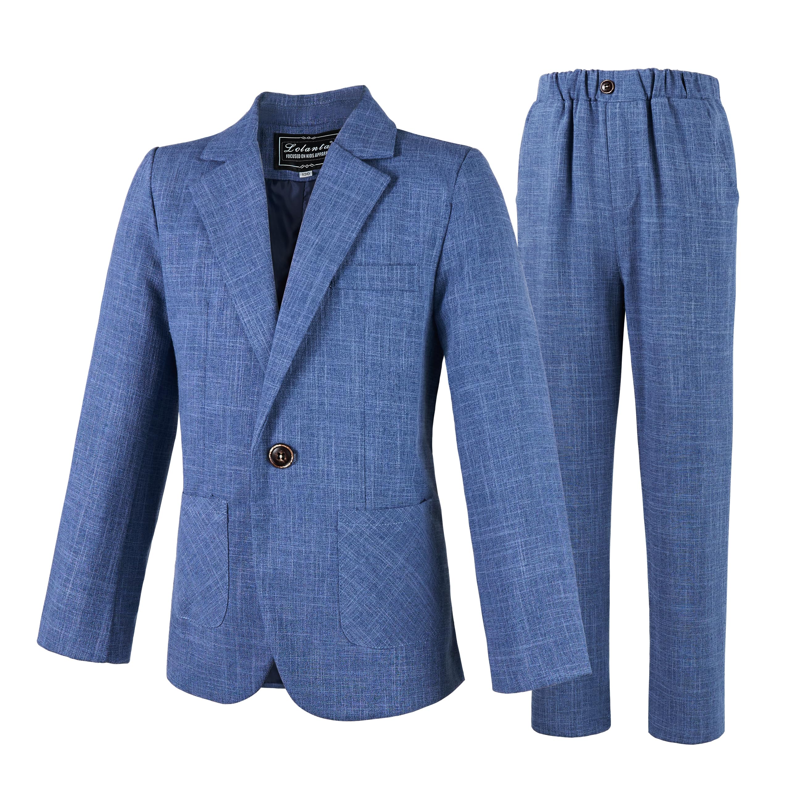 LOLANTA Costume Enfant, Ensemble 2 Pièces Garçons Tenues de Fête de Mariage Blazer et Pantalon, Tenue de Bal, 3-13 Ans