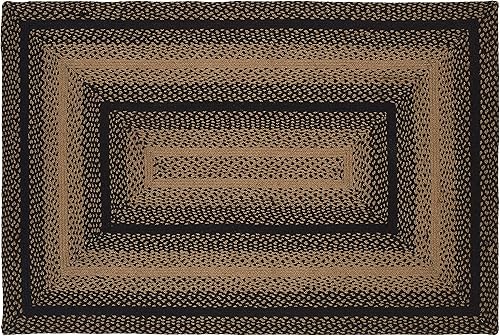 | Colección trenzada de alta calidad Ebony | Primitivo, rústico, estilo de granja | Yute/algodón | 30 días sin riesgo | Alfombra decorativa / tapete