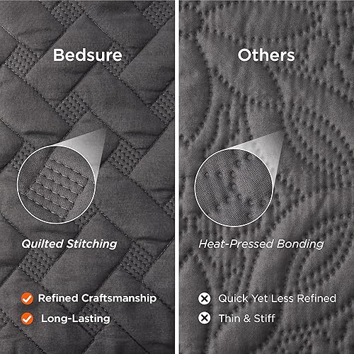 Miniatura 5 de Juego de colcha lisa con tejido de cesta Beige, Negro, gris, Azul claro, Azul marino/flor y brillo, Rosa/Rebel Fun., Color verde azulado., Blanco