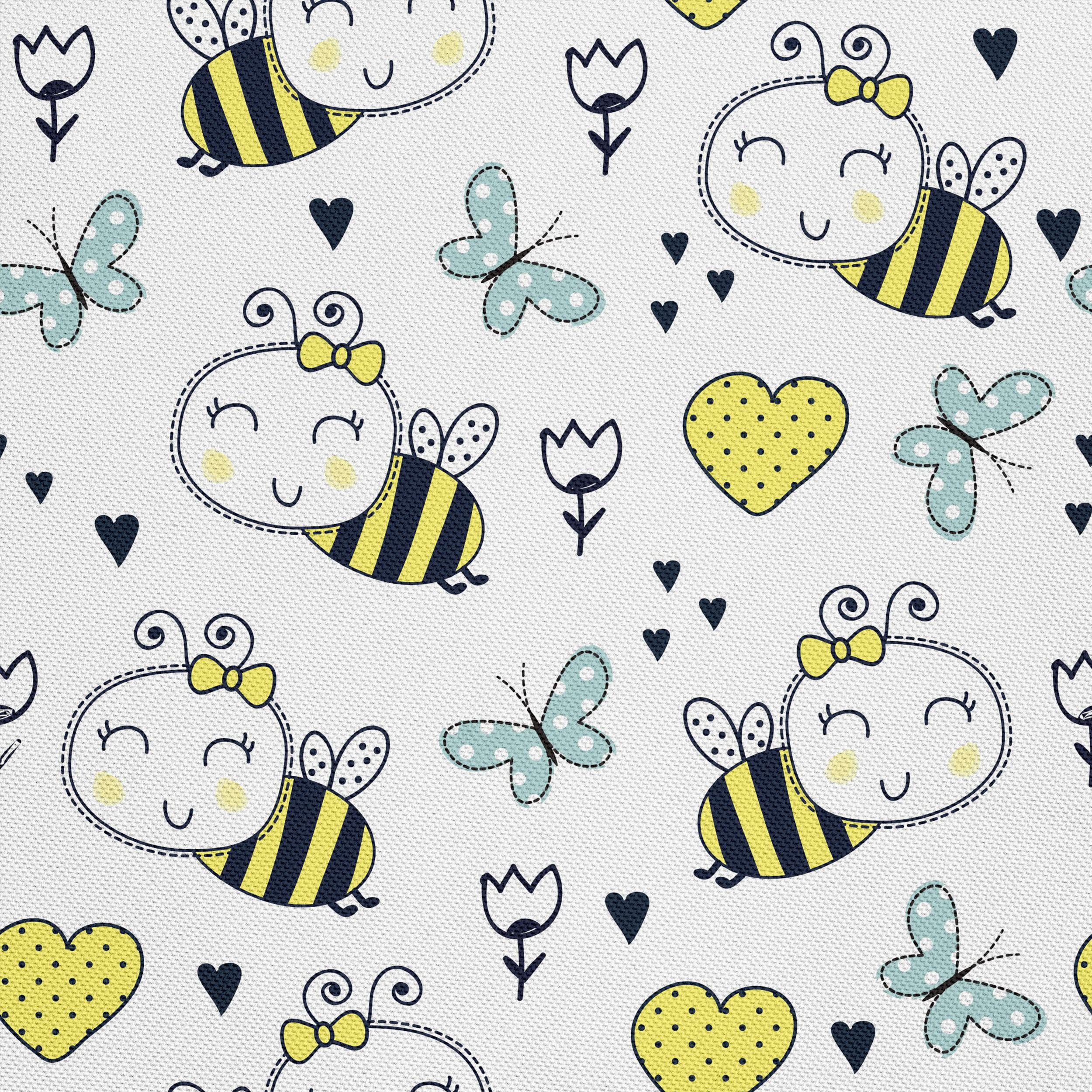 HEKO PANELS Tela Para Tapizar Impermeable Por Metro Telas Tintada Para Sofas Gruesa Resistente Al Desgaste Antimanchas Sillas Loneta Estampada Mariposas Abejas 5 Metros 155 x 500 cm