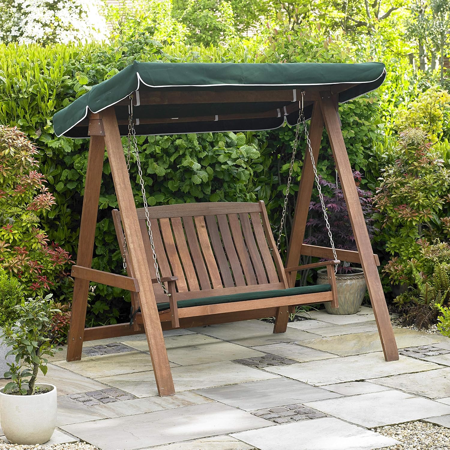 Kingfisher Balancelle FSWSET5 en Bois Dur avec auvent, Multicolore — vue 2