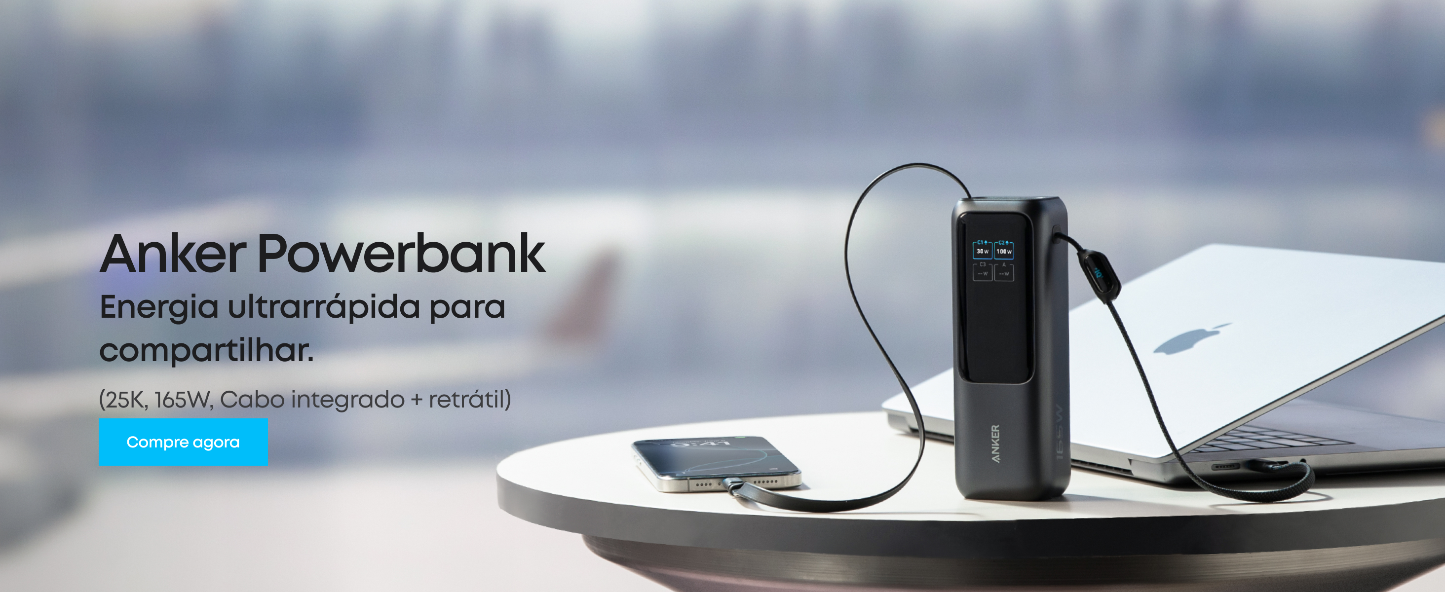 Anker Laptop Power Bank, 25.000mAh Carregador Portátil para