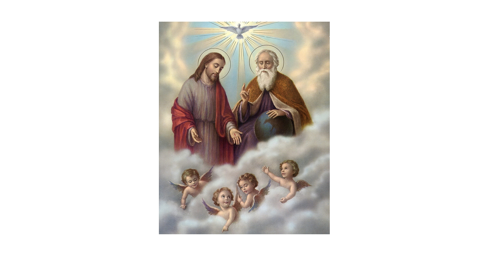 Amazon.com: 天主教印刷圖片- 聖三位一體T - 8 英吋x 10 英吋(約