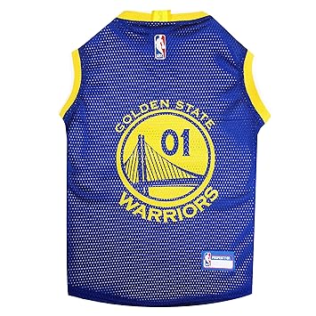 Pets First NBA Golden State Warriors Basketball Pet Jersey, X-Large