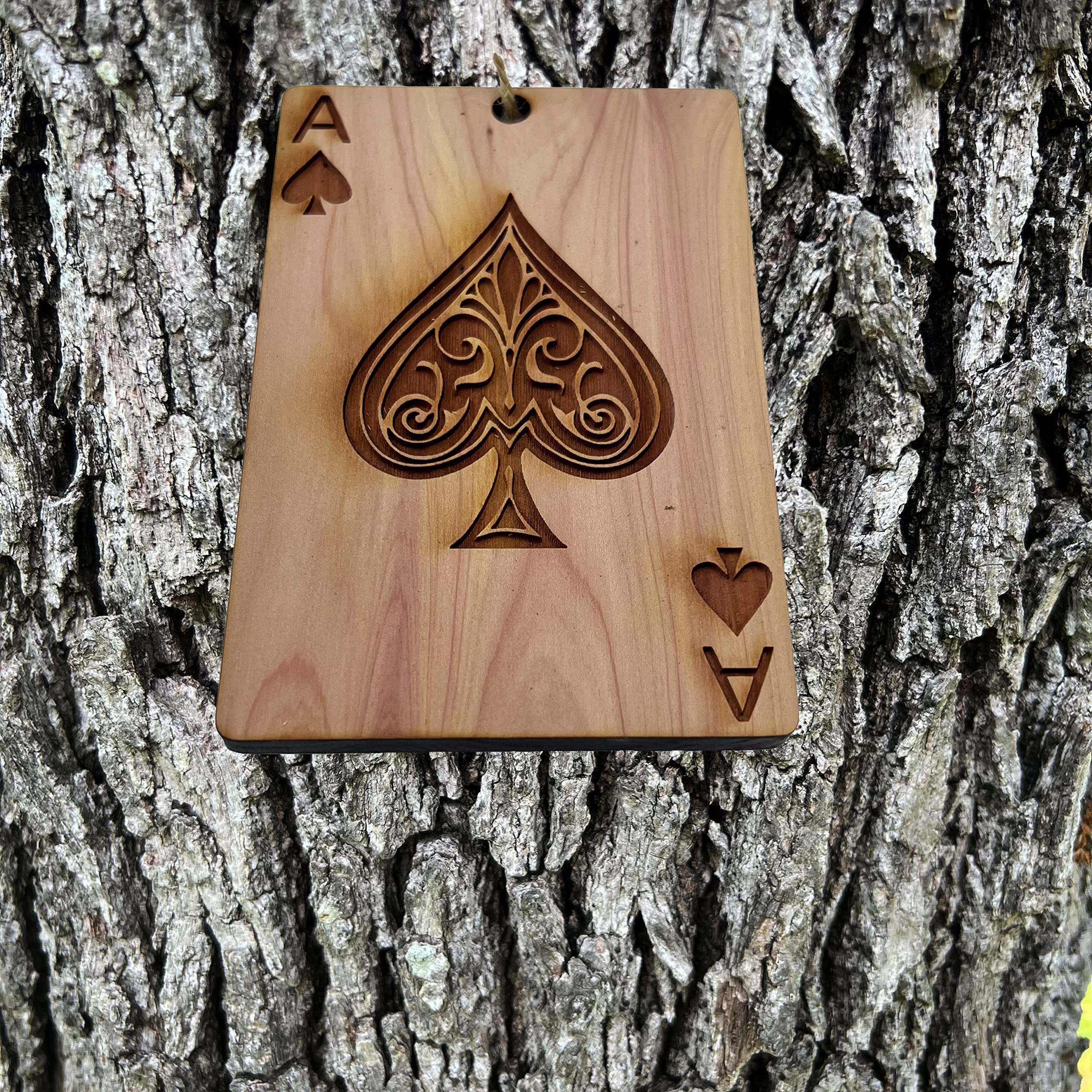 Amazon.com: Ace of Spades Card - Cedar Ornament : Home & Kitchen