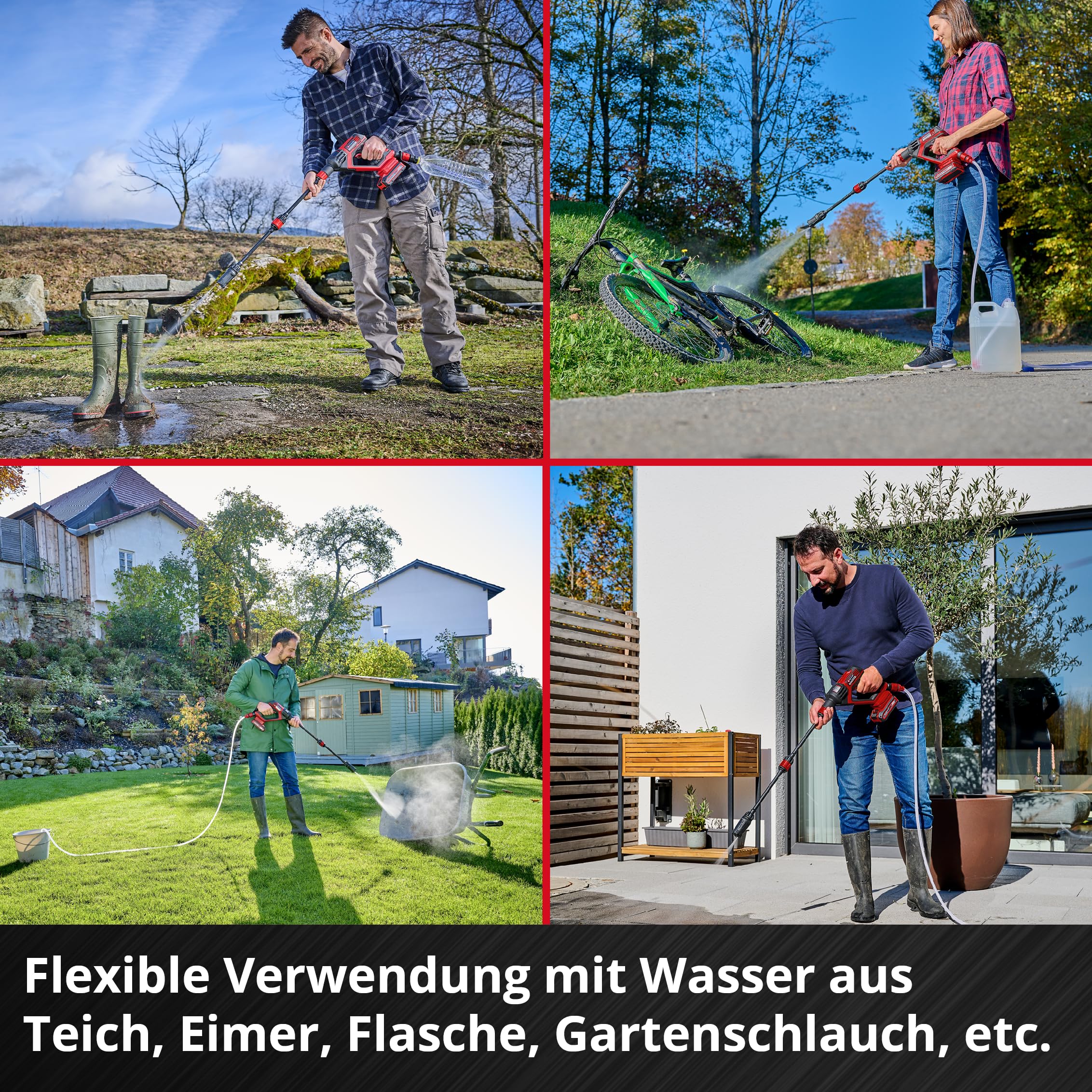 Einhell HYPRESSO 18/24-1 Akku-Druckreinigerpistole 18 V 24 bar 240 L/h Power X-Change