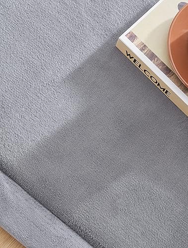 Miniatura 7 de ALEGTER Alfombra de pelo gris coral con parte trasera antideslizante en el reverso del tapete de piso, alfombra grande de color sólido adecuada para