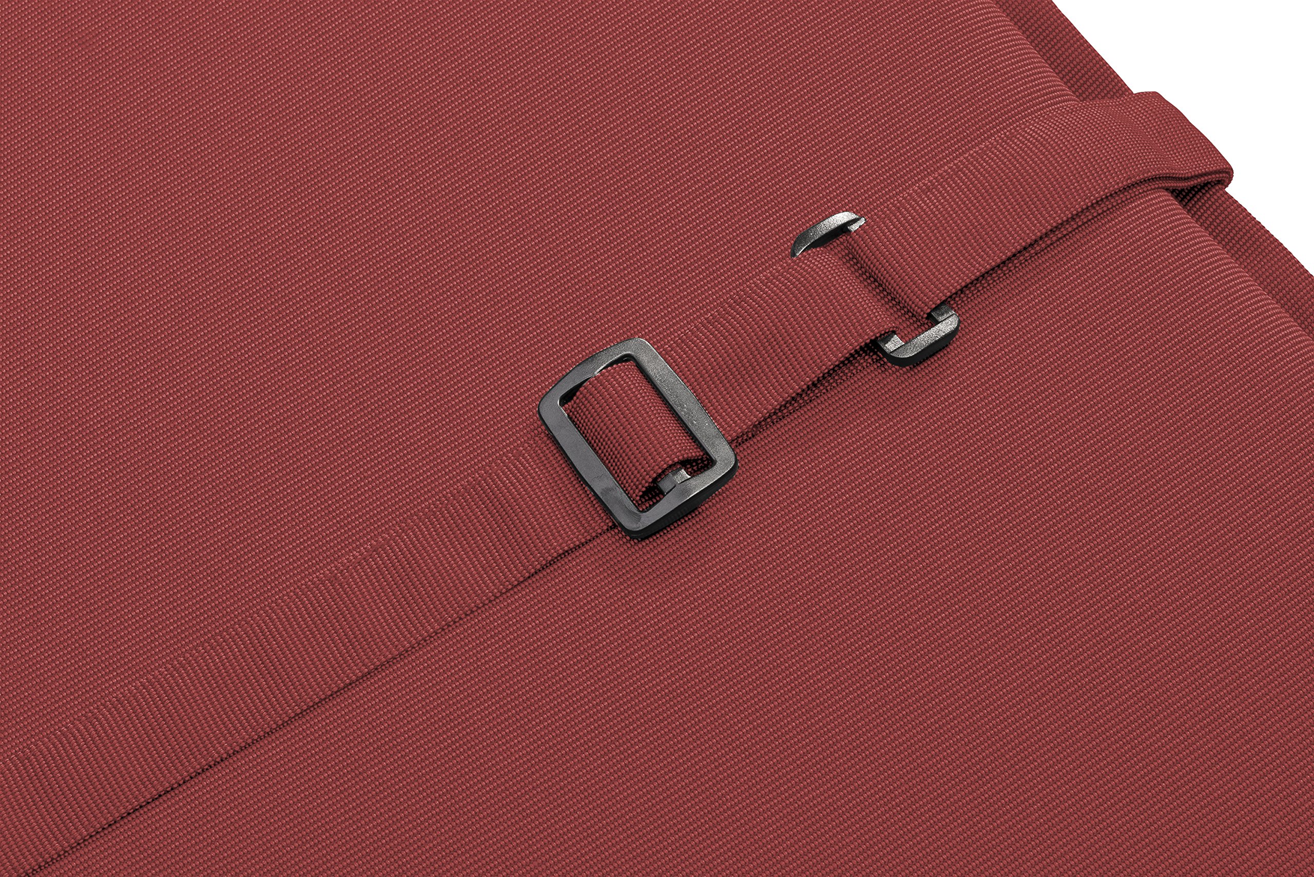 Traumnacht Komfort Set da 2 Cuscini per Lettino Prendisole Outdoor, Rosso, Rivestimento Sfoderabile, 190 x 58 x 6 cm, Certificato OEKO-TEX, Prodotto secondo Standard di Qualità Tedeschi