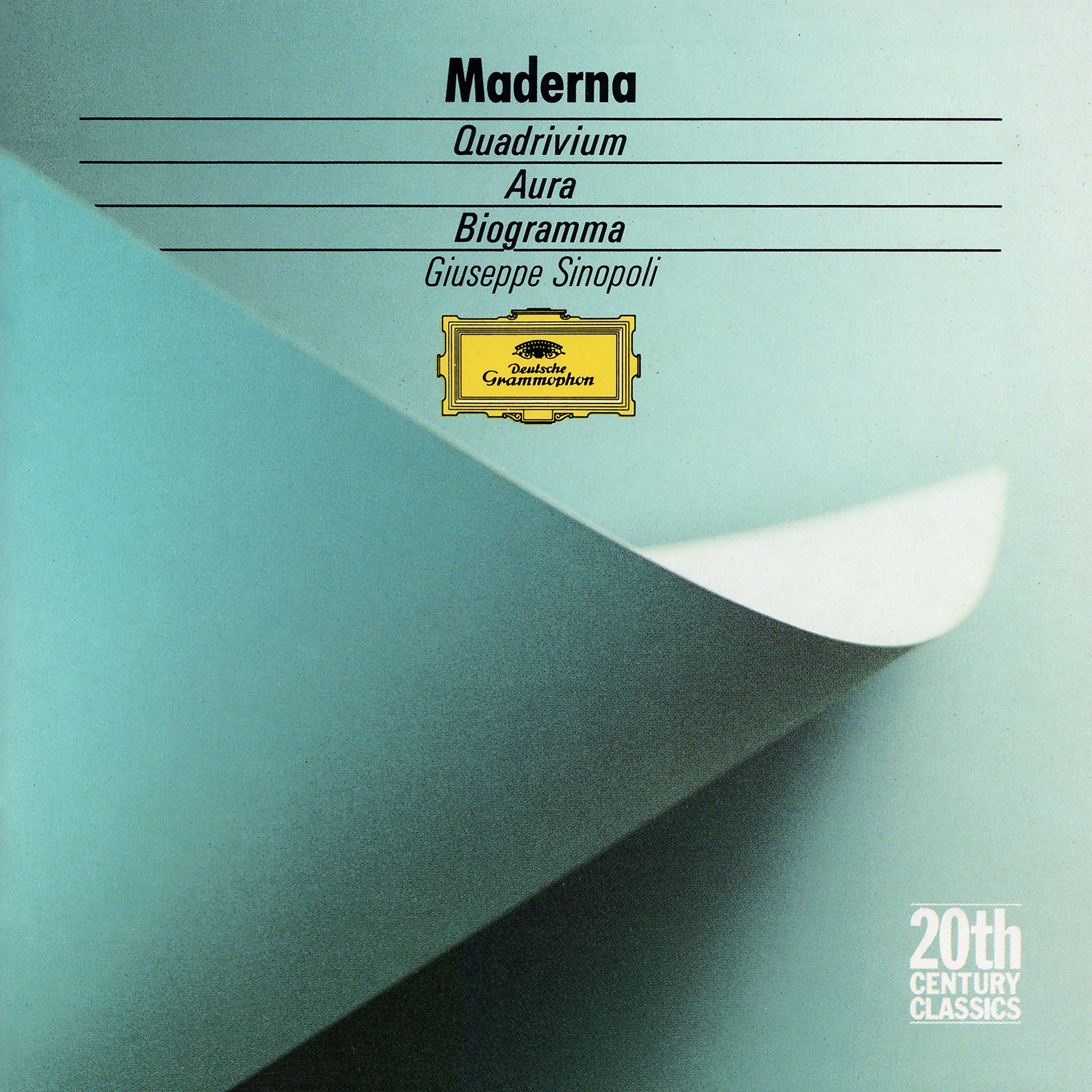 Maderna: Quadrivium, Aura, Bio [Audio CD] Norp German Radio Symphony Orchestra; Sinopoli, Gi